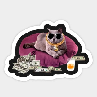 GANGSTA CAT Sticker